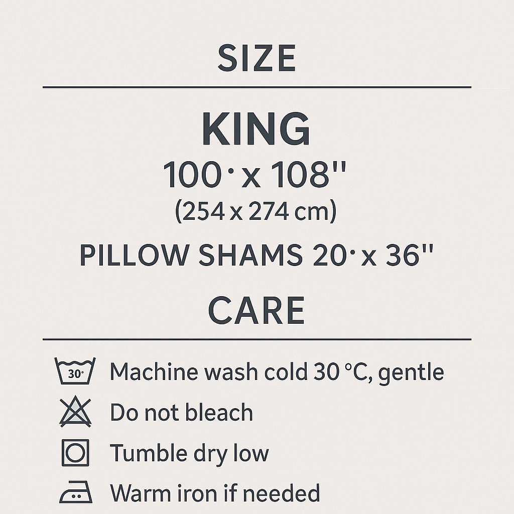 Black - Luxury King Size 3Pcs Bed Spread Set | Egyptian Cotton