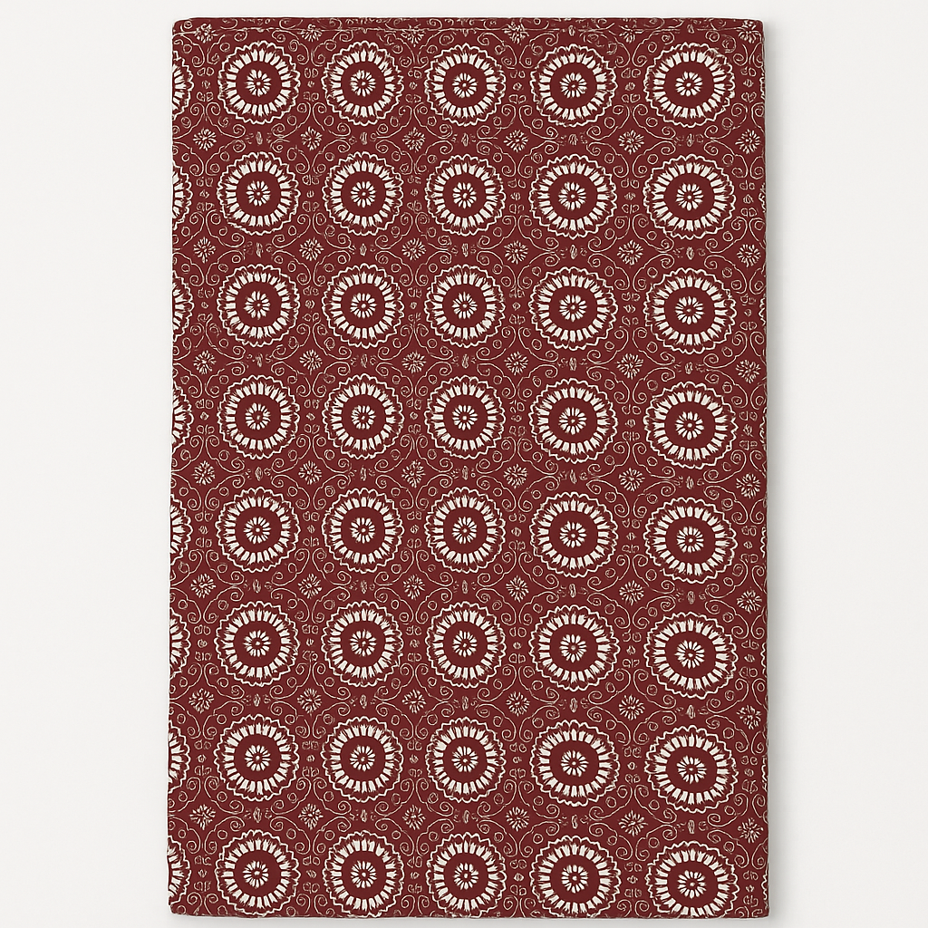 Maroon - King Size 3 PCs Crystal Cotton Bed Sheet Set With Pillow Covers | Diamond Textile