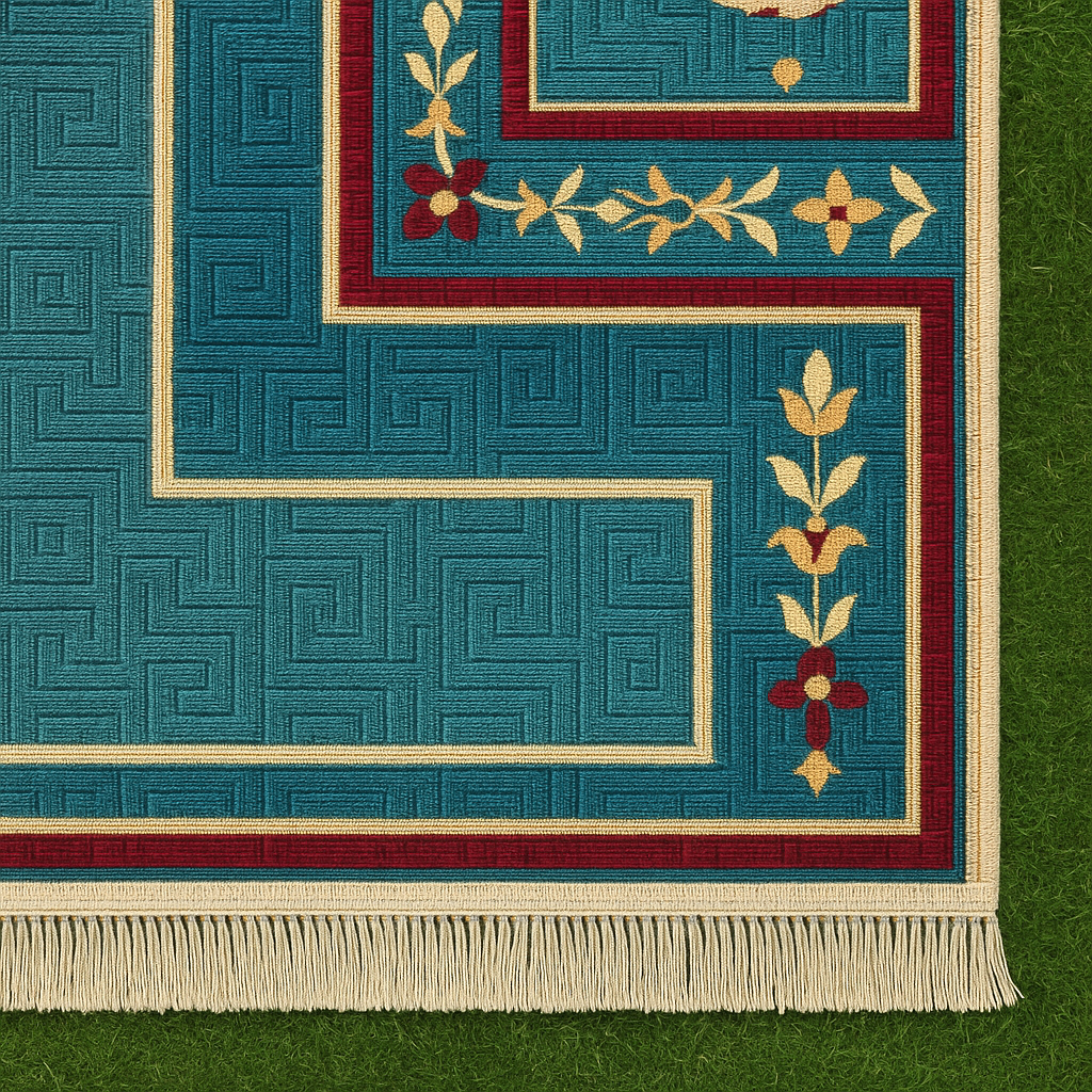 Turquoise Dome Premium Velvet Prayer Mat