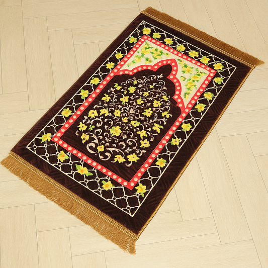 Saffron Petalframe Premium Prayer Mat