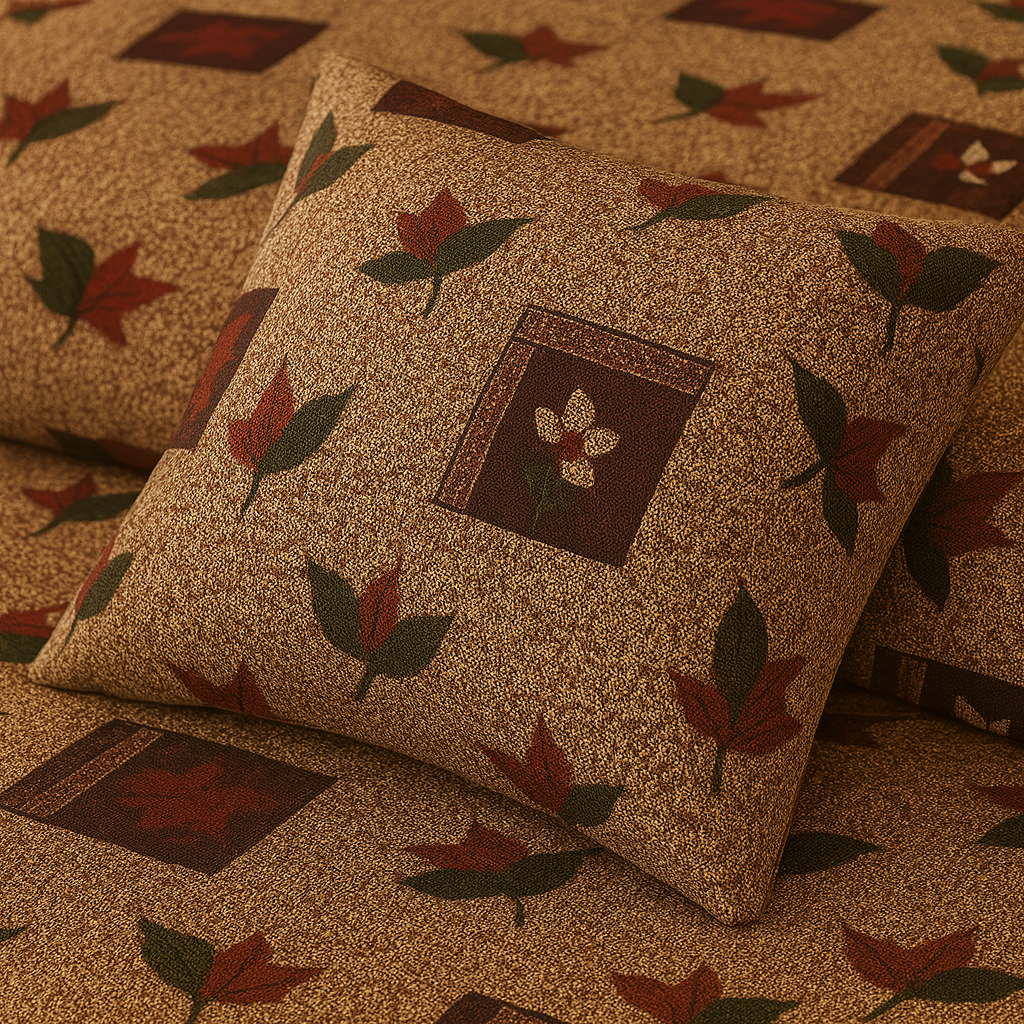 Walnut Mosaic Crystal Cotton King Size Bed Sheet Set (3-Piece)