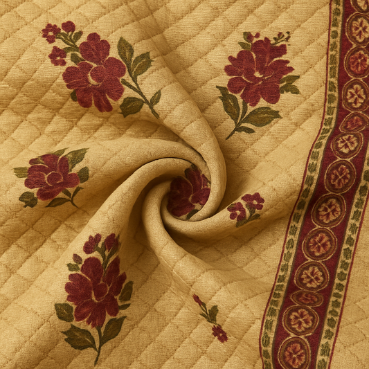 دار چینی کرسٹ کرسٹل کاٹن کنگ سائز بیڈ شیٹ سیٹ (3 ٹکڑا)