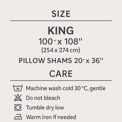 Black - Luxury King Size 3Pcs Bed Spread Set | Egyptian Cotton