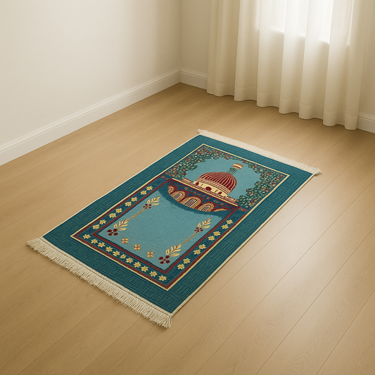 Turquoise Dome Premium Prayer Mat