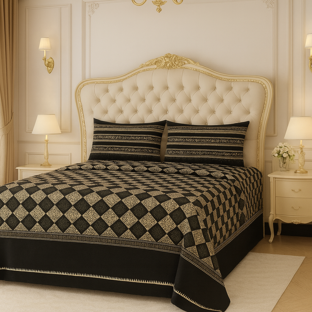 Blackstone Arabesque Pure Cotton Premium Bed Sheet Set (3-Piece)