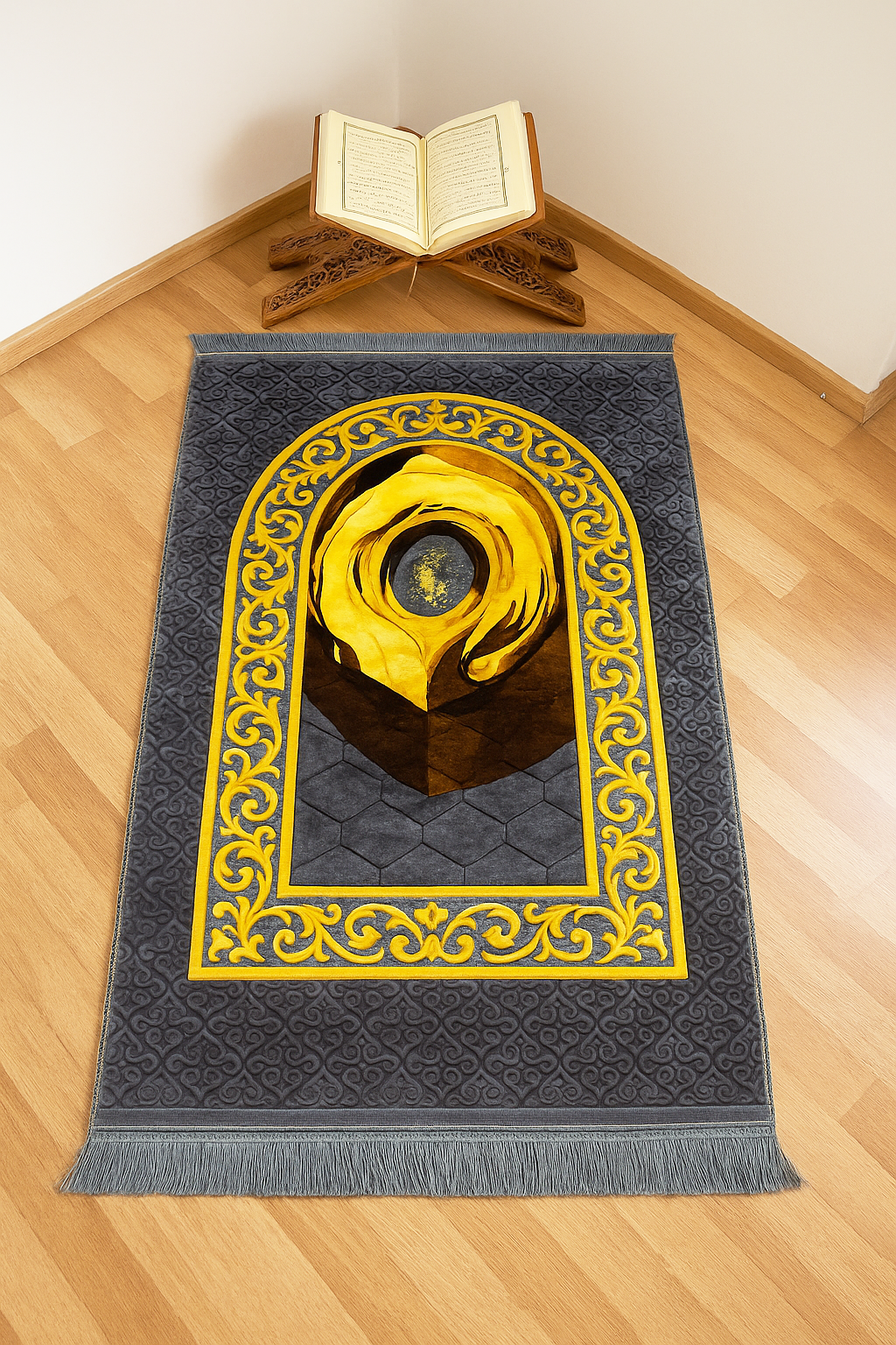 Hajr e Aswad Orthopedic Foam Quilted Padded Prayer Mat