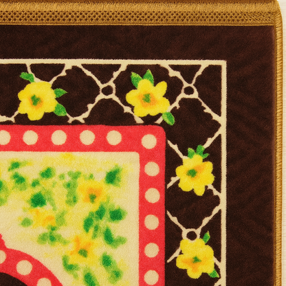 Saffron Petalframe Premium Prayer Mat