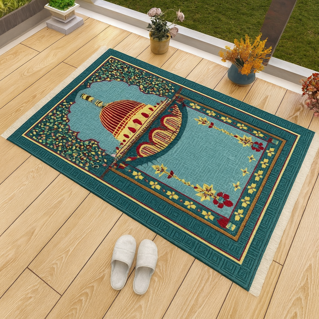 Turquoise Dome Premium Prayer Mat
