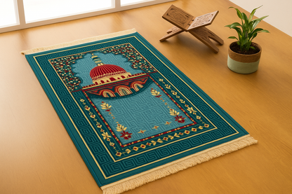 Turquoise Dome Premium Prayer Mat