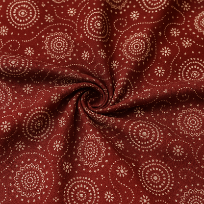 Scarlet Lattice Crystal Cotton King Size Bed Sheet Set (3-Piece)
