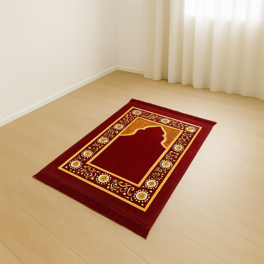 Royal Maroon Premium Prayer Mat