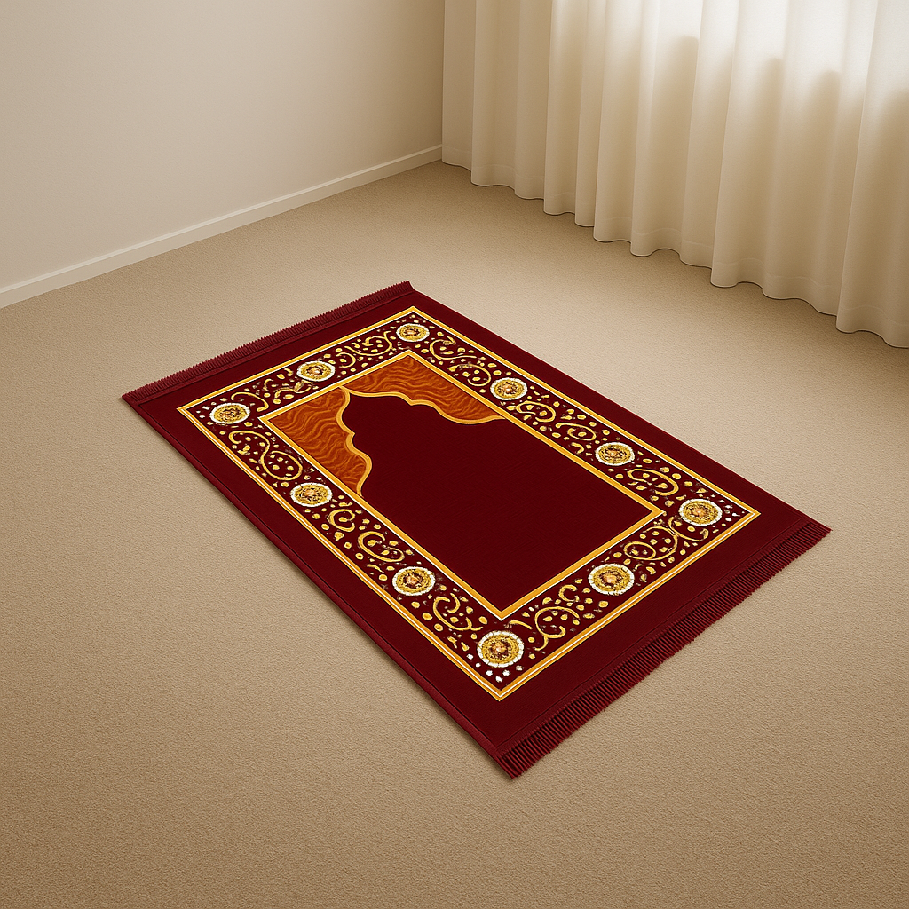 Royal Maroon Premium Prayer Mat