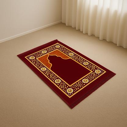 Royal Maroon Premium Prayer Mat