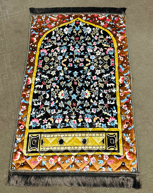 Amber Petals Orthopedic Foam Quilted Padded Prayer Mat