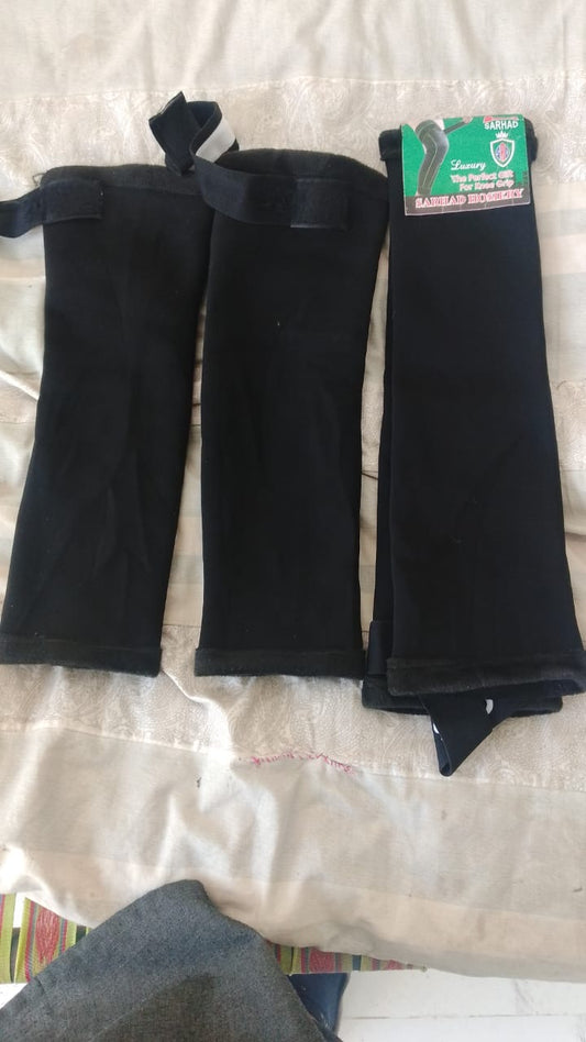 2 PCS Winter Warm Knee Pads With Strap - Allow To Open